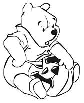 coloriage winnie prepare la citrouille d halloween